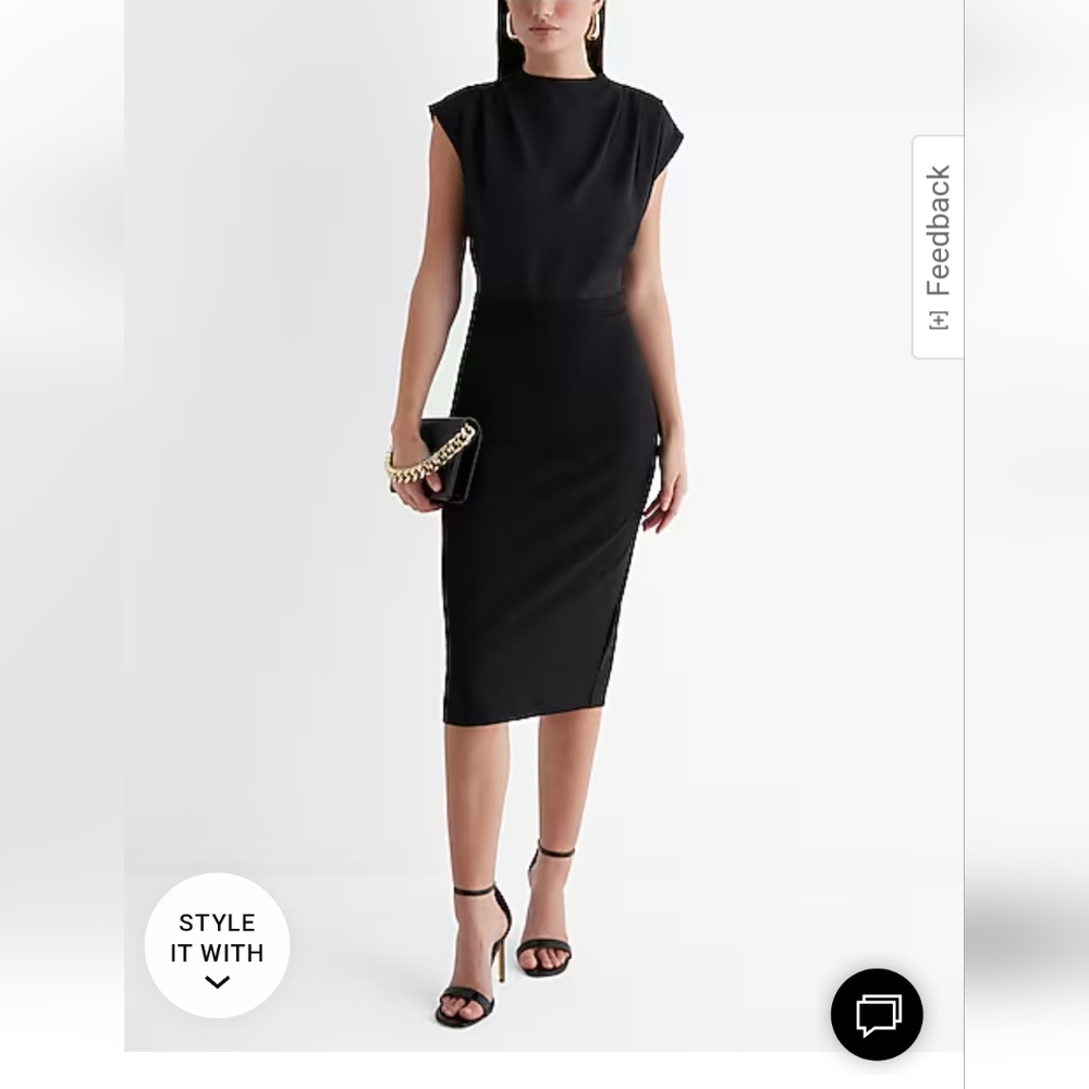 Express Black Midi Dress